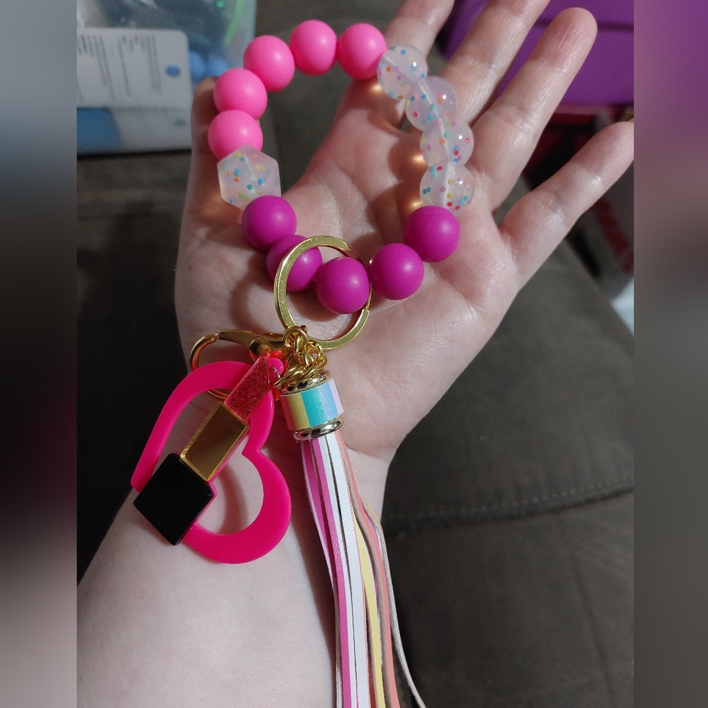 Barbie-Inspired Rainbow Keychain Bracelet